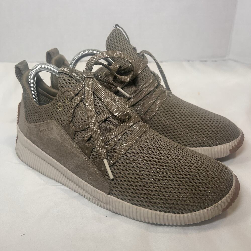Sorel Shoes Womens Size 9 Green Out N About Waterproof Lace Up Suede Sneakers